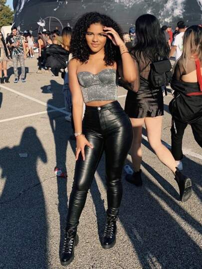 Pantalon Vinipiel Tipo Vaquero Mujer