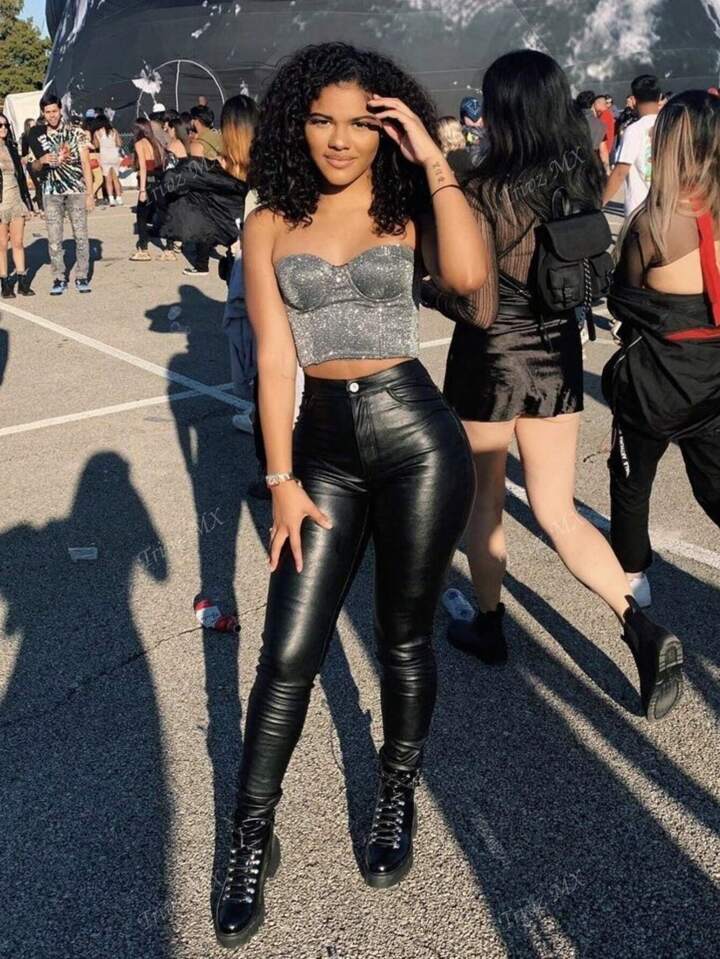 Cuero Outfit Mayon Vinipiel Pantalon Vinipiel Negro Leggins