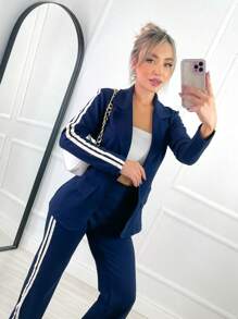 Women Two-Piece Outfits - Azul Marino - Ver 3