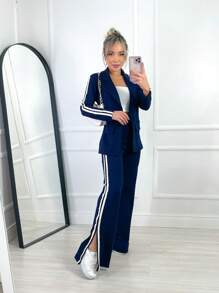 Women Two-Piece Outfits - Azul Marino - Ver 1