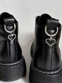 1 Par De Colgantes Metálicos Huecos En Forma De Corazón Para Botas, Zapatos Dulces Y Geniales, Accesorios Para Ropa, Bolso, Llavero, Adornos