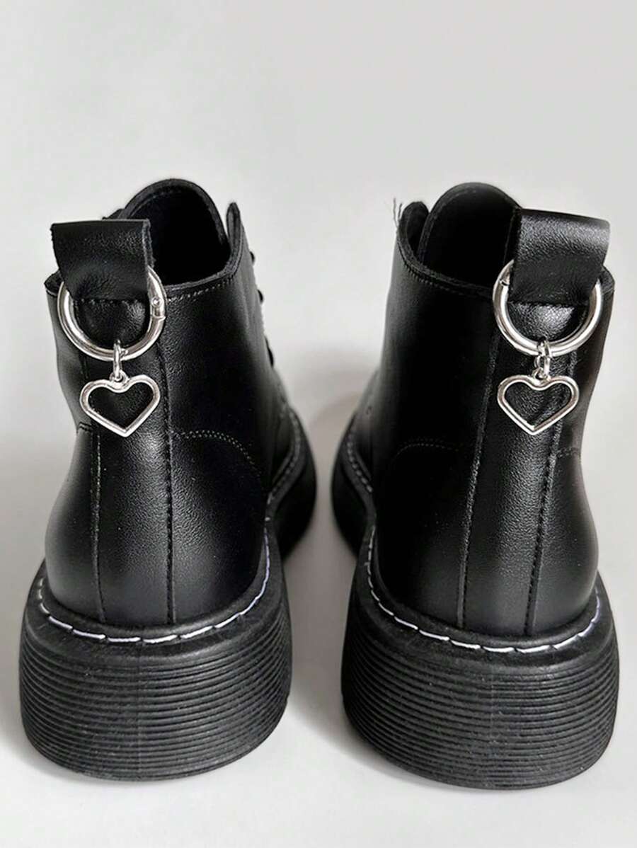 1 Par De Colgantes Metálicos Huecos En Forma De Corazón Para Botas, Zapatos Dulces Y Geniales, Accesorios Para Ropa, Bolso, Llavero, Adornos