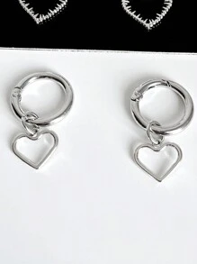 1 Par De Colgantes Metálicos Huecos En Forma De Corazón Para Botas, Zapatos Dulces Y Geniales, Accesorios Para Ropa, Bolso, Llavero, Adornos