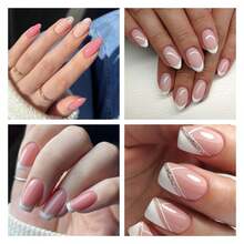 Arousar 7ml凝膠修護萬用透明亮粉色指甲油,新年美甲套裝,可浸泡於uv燈下做指甲,diy美甲自用或送禮給女性 - 裸粉色 - 查看 5