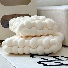 1入組手編毛毯枕頭毛線DIY，粗毛線手臂編織，適用於袋子的柔軟毛線，手工毛毯專用厚毛線，枕頭DIY家居裝飾 - 白色 - 查看 10