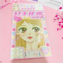 Children's Makeup Sticker Book, Includes 6 Makeup Stickers, 5 Decorative Stickers, And 1 Rhinestone Sticker. A Diy Makeup Dress-Up Sticker Book For Kids. - Multicolor - View 7