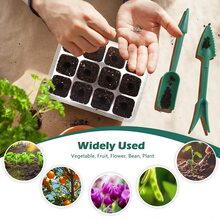 Seed Starter Tray With Grow Light, 5 Pack Plant Germination Kit With Timer Setting & 5 Dimmable Levels, Humidity Adjustable Greenhouse Trays With Domes For Seeds Growing Starting - màu xanh lá - Xem 6