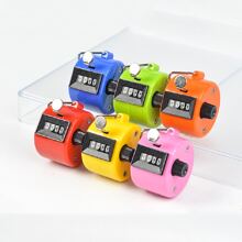 1pc 4-Digit Portable Plastic Mechanical Manual Hand Tally Counter With Multiple Colors, Suitable For Various Sports Counting