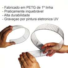 Régua Versátil Esquadro Patchwork Costura Modelista 3245 pet - Transparente - Visão 3