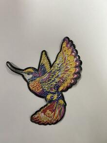 1 pieza Parche Bordado Termoadhesivo Para Ropa Con Diseño de Colibrí - Multicolor - Ver 2