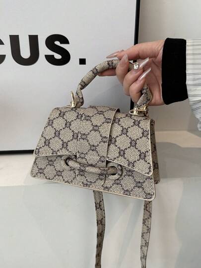 2025 This Year's Popular Super Texture Lipstick Bag Foreign Mini Small Square Bag, New Solid Color Versatile Handbag, Women's Bag , New Year