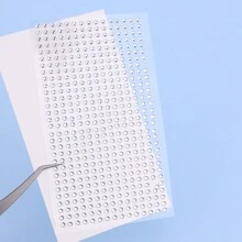 1pc  Tear Rhinestone Nose Stud Sticker, Non-Piercing, Self-Adhesive, Punk Style Fake Diamond Nose Ring For Halloween, Multi-Size Acrylic Diamond & Pearl Sticker, 450pcs/Sheet, Makeup And Nail Art Decor - Clear - View 10