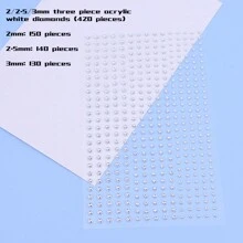 1pc  Tear Rhinestone Nose Stud Sticker, Non-Piercing, Self-Adhesive, Punk Style Fake Diamond Nose Ring For Halloween, Multi-Size Acrylic Diamond & Pearl Sticker, 450pcs/Sheet, Makeup And Nail Art Decor - Clear - View 21