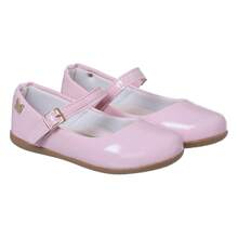 Kit 2 Pairs Children's Sneakers Girl Flat Ballerina Varnish Comfortable Doll Sneakers - 淺粉色 - 查看 2