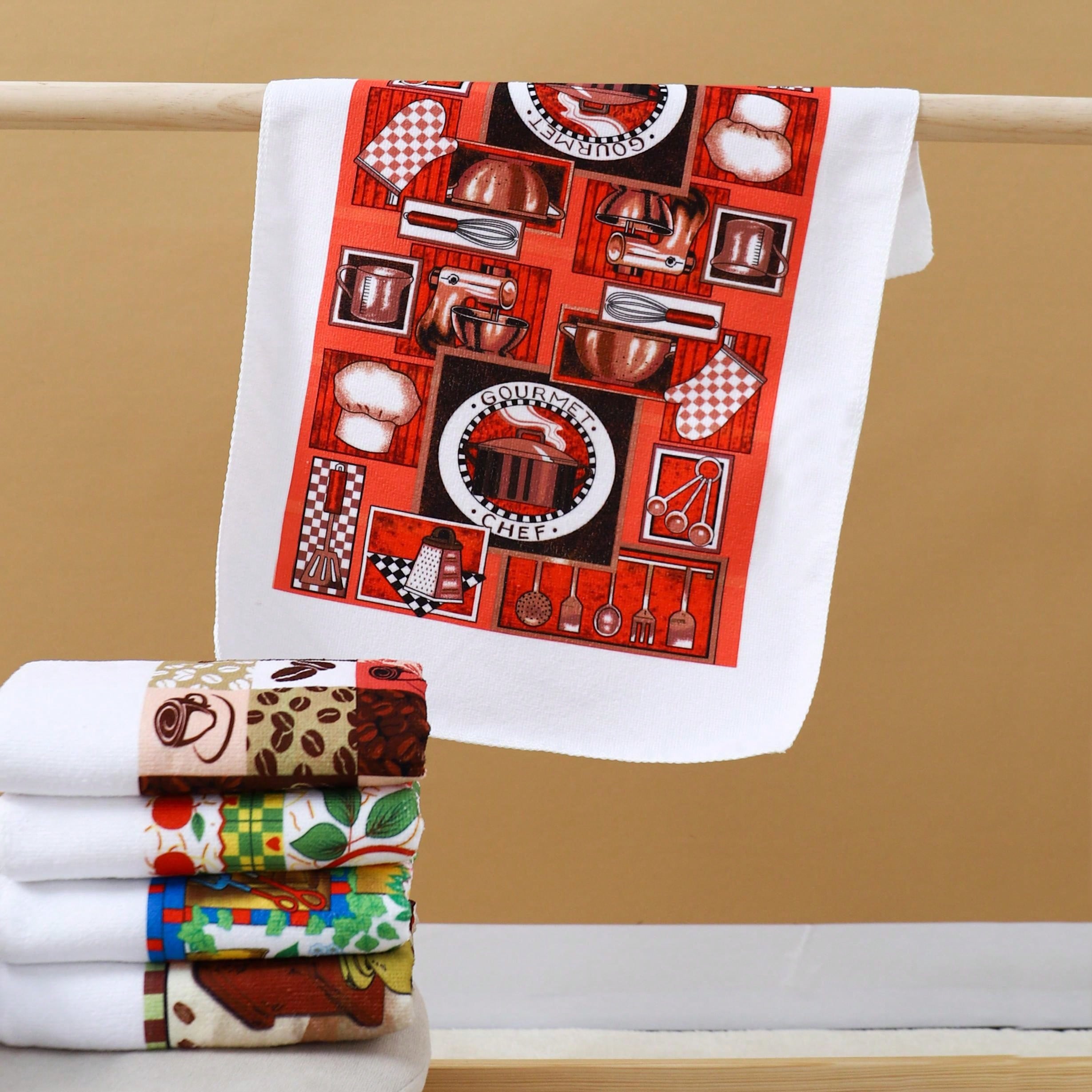 12pcs/Pack Quick Drying And Durable Kitchen Cleaning Cloth, Multi