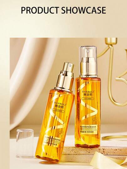 1支帶香氣的頭髮柔軟護理油噴霧,有助於改善乾燥和毛躁,無需沖洗,防靜電,方便家居和旅行使用