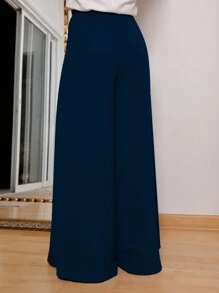 Women Pants - Navy Blue - View 2