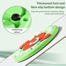 Tigela redonda verde em formato de pizza para cães, brinquedo quebra-cabeça, treinamento anti-engasgo