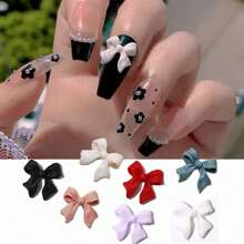 200 Pcs Bow Nail Charms Colorful 3D Bowknot Nail Art Accessories For Acrylic Nails Cute Resin Butterfly DIY Manicure Decoration Tips, Nail Art Crafts Nail Gems Nail Supplies
