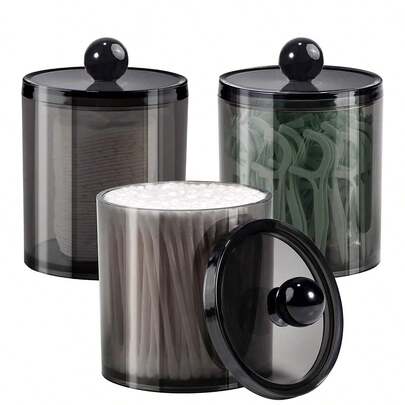 3 Giá đựng dụng cụ vệ sinh phòng tắm bằng acrylic màu đen, đựng miếng bọt biển, giá đựng bàn chải, đồ trang trí phòng tắm gia đình, đồ dùng phòng tắm, đồ trang điểm, đồ dùng phòng tắm, đồ dùng trang trí mùa thu, đồ dùng trang điểm, trở lại trường học