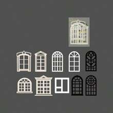 20 件/包 Ins 風格空心窗台剪貼簿紙,diy 裝飾背景紙,節日創意禮物 - 白色 - 查看 10