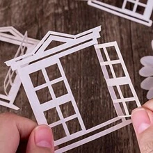 20 件/包 Ins 風格空心窗台剪貼簿紙,diy 裝飾背景紙,節日創意禮物 - 白色 - 查看 4