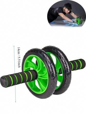 1PC 14 Inch Anti Slip Abdominal Muscle Roller For Abs Exercise Equipment For Core Exercise Equipment For Men And Women's Home Exercise Equipment, Gym, Sport, Gym, Home Exercise, Abdominal Wheel, Abdominal Roller