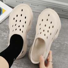 男士夏季一脚蹬拖鞋，防滑厚底，纯色，舒适柔软有弹性，加大码