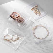 透明pvc自封塑膠包裝袋適用於珠寶、手錶、戒指、項鍊、手鍊等配件 - 透明 - 查看 1