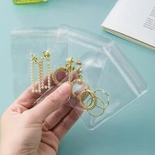 透明pvc自封塑膠包裝袋適用於珠寶、手錶、戒指、項鍊、手鍊等配件 - 透明 - 查看 2