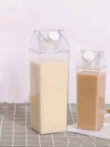 One 500ml Or 1000ml Minimalist Transparent Milk Cup - Clear - View 4