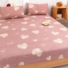 3pcs Bedding Set (1 Fitted Sheet, 2 Pillowcases, No Filling), Printed Ultra-Soft Fiber Fitted Sheet Set, Mattress Protector, All Season Bed Cover Set, Bedroom Decor, Machine Washable, Halloween Gift - Multicolor - View 7