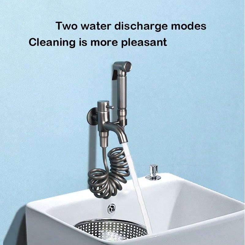 1pc Copper Mop Pool Faucet, Single Cool With Spray Gun Multifunction