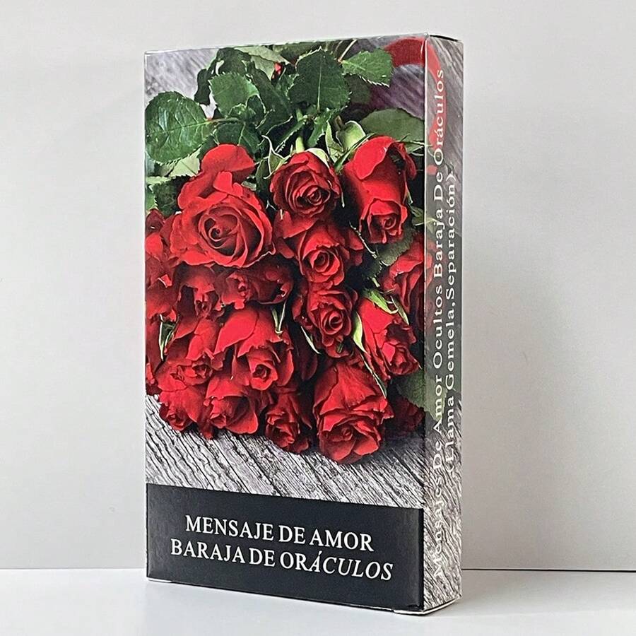 Cartas Del Oráculo De Mensajes De Amor En Español De 12x7cm, Palabra Clave De La Baraja Para Adivinación Del Futuro Y Profecía, Oraculo De 54 Cartas.