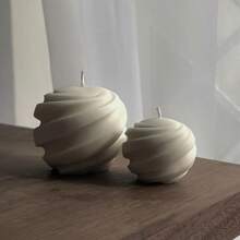 3d Spiral Ball Resin Candle Mold, Geometry Soap & Wax Silicone Mold For Diy Aroma Handicraft, Home Wedding, Party Decoration