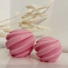 3d Spiral Ball Resin Candle Mold, Geometry Soap & Wax Silicone Mold For Diy Aroma Handicraft, Home Wedding, Party Decoration