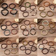 Retro Multi -Layer Wooden Bracelet