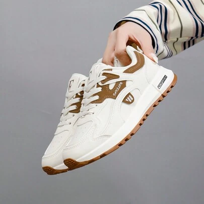 Women's Spring New Korean Style Ins Fashionable Thick Bottom Sporty Shoes For Spring/Autumn Casual Wear