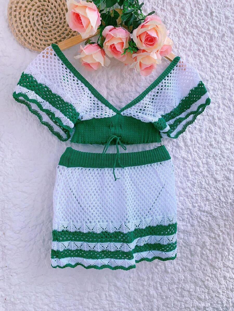 Women Cover Ups - màu xanh lá - Xem 1