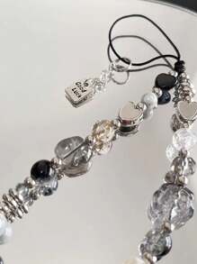 黑白復古風格手機掛繩帶ccd相機掛飾