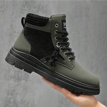 Nam Dày High Top Chống trượt Thoáng khí Giày thể thao , Giữa bắp chân Giày ống Đối với Giải trí Mặc - màu xanh lá - Xem 3