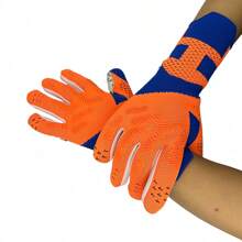 足球守門員手套,高性能守門員手套,尺寸 6/7/8/9/10,適合最艱難的撲救 - 橘色 - 查看 6