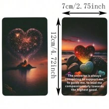 12x7cm Cosmic Belief Oracle Cards Love  Deck English Version Predictions Prophecy For Beginners Keywords 52-Cards - Multicolor - View 3