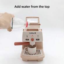 迷你儿童厨房玩具套装，带咖啡壶的角色扮演厨房玩具，具有逼真的灯光和声音，适合 3 岁及以上儿童，儿童玩具，厨房玩具，儿童玩具