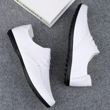 Men's White Formal Loafer Shoes - White - View 2