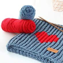 1入組100克鉤織毛線,適用於編織針織衫、圍巾、帽子、毯子,鉤針和編織針項目 - 紫丁香色 - 查看 6