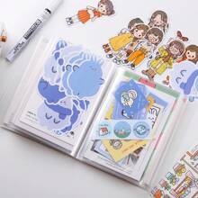 1 Miếng 40 Trong suốt Dung lượng lớn A6 Album ảnh Chèn Cái túi Phong cách Sổ lưu trữ , Đa chức năng & Thích hợp Đối với Hình dán , , , Ghi chú , , & Đối với Cả hai Con trai Và Cô gái - Trong sáng - Xem 4