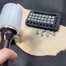 1 bộ Da Bộ dụng cụ Con tem Punch Bộ Chữ cái Lá thư Số Công cụ DIY Đồ da thủ công Chạm khắc Yên xe Làm Công cụ - Bạc - Xem 3