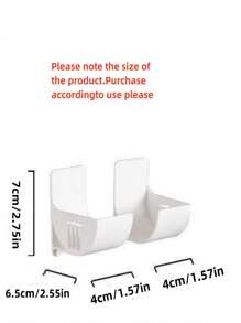 4 Stücke Multi-zweck Kunststoffklebebügel Für Müllbeutel, Alufolie, Frischhalte-folie, Kühlschrank-regal-seitenspeicher, Mit Doppelseitigem Klebeband, Kann Als Eigenständiges Lagerregal Verwendet Werden