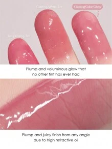 Rom&nd Romand GLASTING WATER TINT GLASTING 02 NUTTY VAGUE，透气薄膜融合，轻盈如玻璃般的光泽，彩虹渐变技术，蜜桃茶啫喱透明色，玫瑰金星尘薄纱，哑光薄荷氧气光泽，迷你SOS补妆棒，纯素假日限量版，裸妆光泽秘诀，韩妆，韩国化妆品 - GLASTING 02 NUTTY VAGUE - 查看 4